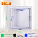 Suteck Plastic Access Panel for Drywall Ceiling 8 x 8 Inch Reinforced Plumbing Wall Access Doors Removable Hinged White