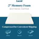 LUCID 2 Inch Traditional Foam Mattress Topper Ventilated & Breathable Conforming Support Full size