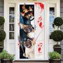 2 x Halloween Door Cover, Funny Dog Join in The Fun Front Porch Sign Banner, Halloween Decoration and Supplies for Home