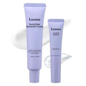 Luuma Facial Hair Removal Cream for Women, Painless & Flawless Face Hair Remover, Long-Lasting Depilatory Cream for All Skin Types (1)