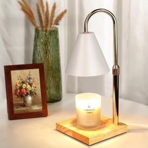 White Candle Warmer Lamp with Timer Dimmer, Electric Candle Lamp Warmer for Bedroom Decor, Birthday Gifts for Women Mom, Adjustable Metal Candle Lamp, Mom Gifts, Home Decor for House Warming Gifts (A1-White)