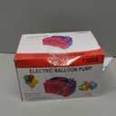 IDAODAN Electric Balloon Pump, Portable Electric Balloon Blower Machine Balloon Air Pump Dual Nozzle Rose Red 110V 600W Balloon Inflator for Party Decorations