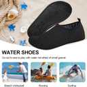 Water Shoes for Womens Mens Barefoot Aqua Yoga Socks for Pool Beach Surf Walking Water Park Boating Sports Water Shoes (11-12 Women/9.5-10.5 Men, Black)