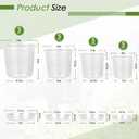 FUIJOL 4/5/6/7 Inch Clear Nursery Pots for Plants with Sacuers 20 Pack, Plastic Flower Pots with Drainage Holes, Variety Pack Seedlings Garden Pot for Indoor Outdoor (4+5+6+7 inch)