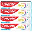 Colgate Total Active Prevention Whitening Gel Toothpaste with Fluoride, Bulk with Clinically Proven Formula That Fights Plaque Bacteria, Mint, 4 Pack, 5.1 oz Best Before 2027