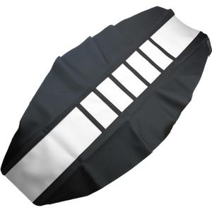 Universal Motorcycle Seat Cover Non-Slip Suitable Rubber Striped Seat Covers Soft for YZ125 YZ250 YZ450F WR250F WR450F WR400F XTZ125 YZ WR TTR 125 250 Dirt Pit Bike Off Road Motorbike (White)