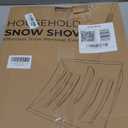 Snow Shovel for Driveway Stairs Decks Garage Snow Removal with Telescopic 52-59 inch Long Handle Lightweight Household Snow Shovel for Soft and Light Snow Removal (16 inch Wide)