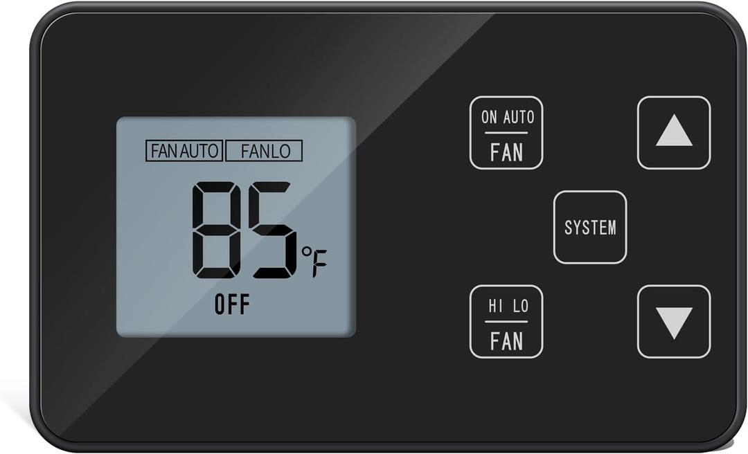 Briidea RV Thermostat Compatible with Coleman 7330 * 335*, 7330 * 385*, 7330 * 336* Series, Camper Thermostat with Digital LCD Screen, 55-90, 12V DC, Ideal for Heat Pumps, Air Conditions, Fans