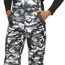 Arctix Men's Tundra Ballistic Bib Overalls With Added Visibility (Large/36" Inseam, A6 Camo Black)