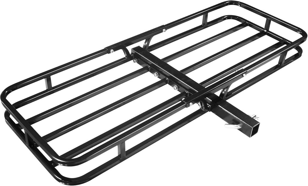 Thunderbay 500 Lbs Hitch Cargo Carrier 53 x 19 x 4 Fits 2" Receiver Rear Trailer Cargo Basket for RV's, Trucks, SUV's, Vans Traveling Camping