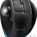 SABLUTE MAM1 Pro Ergonomic Wireless Trackball Mouse, Adjustable 0/18 Angle, Thumb Control, Quiet Clicks, 3 Multi-Device Bluetooth & USB Receiver, Rechargeable Mouse for Office, Windows Mac