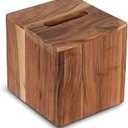 Wood Tissue Box Cover, 5.75 x 5.75 Inches