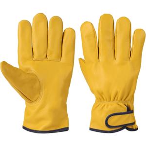 Leather Work Gloves,Gardening Gloves for Men and Women,Leather Work Gloves for Men,Cowhide Gloves,Welding Glove, (XL)
