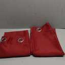 NICETOWN Holiday Christmas Decor Thermal Insulated Solid Grommet Blackout Curtains/Drapes for Living Room (1 Pair, 42 by 63 inches, Burgundy Red)