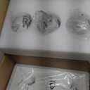 Creative Scents White Marble Look Home Decor Tray and Orb Set Coffee Table Decor for Living Room Centerpiece Table Decorations for Dining Table, Kitchen, Foyer, Entryway Elegant House Decoration