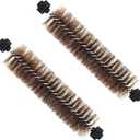 JEHONN 2 Packs Carpet Floor Sweeper Replacement Horsehair Brush, Non Electric Quite Rug Roller Brush Refill for Cleaning Pet Hair, Loose Debris, Lint