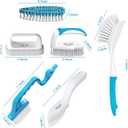 6 Pack Household Deep Cleaning Set - Kitchen, Bathroom & Floor Cleaning Brushes, Includes Scrub, Dish, Bottle, Grout, Crevice & Shoe Brushes