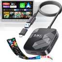 3-in-1 Wireless CarPlay Adapter 2026, Android Auto & Car Play Converter with HDMI Input for Fire TV Stick, Screen Mirroring & Streaming for Netflix/YouTube, Metal&Glass Case, Fit for 2016+ Cars -Black