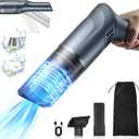 Handheld Vacuum Cordless, Car Vacuum Cordless Rechargeable 15000Pa High Power with Brushless Motor, Hand Vacuum Mini Vacuum Cleaner Portable Vacuum Cleaner for Car Home Cleanning (Navy Blue)