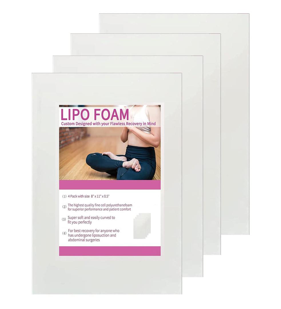 Lipo Foam Board 4Pack Liposuction Surgery waist-supports Foam Sheet for Recovery BBL Supplies 8"X11" Lipo Foam Pads for Post Surgery Help Out When Using Ab Board Compression Garments Lipo Foam Board 4Pack Liposuction Surgery waist-supports Foam Sheet for Recovery BBL Supplies 8"X11" Lipo Foam Pads for Post Surgery Help Out When Using Ab Board Compression Garments