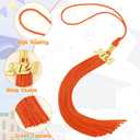 3 x JULMELON 2026 Tassel Graduation, Orange Graduation Cap Tassel Charms for College High School Graduate Hat Ceremonies Accessories Class Memorial Keepsake
