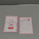 Advice For New Parents Baby Shower - Baby Predictions and Advice Cards for Baby Shower Games, Pink Bow Cherry Party Decorations Favors-Be-25 pcs, 5x7 in -B05