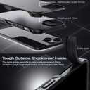 TEAM LUXURY Case for iPhone 15, 6.1 Inch [Military-Grade Drop Protection] Shockproof Rugged Protective Phone Cover, Non-Slip Grip - Wireless Charging Compatible - (Black)