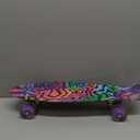 Skateboards, 22" Complete Skateboard, Mini Cruiser Skateboard for Kids Boys Girls Teens Beginners with Colorful Flashing Wheels Skate Tool, Kids Children's Day Gift (Galaxy)