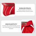 Men's Bikini Briefs Stylish Sexy Athletic Supporters Comfortable and Supportive Men's Bikini Underwear (Red, XL)
