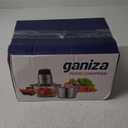 GANIZA Food Processors, Electric Food Chopper with Meat Grinder & Vegetable Chopper - 2 Bowls (8 Cup+8 Cup) with Powerful 450W Copper Motor - Includes 2 Sets of Bi-Level Blades for Fruits/Meat/Nuts (Black)