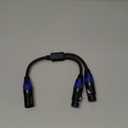 XLR Splitter, Balanced XLR Splitter Cable Male to 2 Female, XLR Y Splitter Cable 3-Pin - 1ft