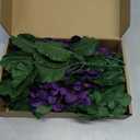 10 Pcs African Violet Artificial Plant Purple African Violet Individual 9 Inches Artificial Flowers for Home Decoration Office Decor Gift