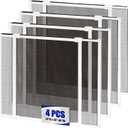 2 x 4 Pack Expandable Window Screen, 2 Way Adjustable Sliding Window Screen, Horizontal (24" H x 25" - 45" W), Horizontal and Vertical Adjustable, Replacement Screen for Window, Window Screens Mesh