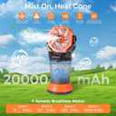 Fotgear Portable Misting Fan - 2026 New Mist Fan with 3 Spray Nozzles, 2 Spray Modes & 2L Water Tank, 20000mAh Battery & Remote, 120 Auto Oscillating, RGB Lights & Flashlight for Camping Patio Beach