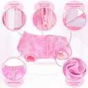 SlowTon Dog Surgery Recovery Suit - Zipper On Dog Onesies After Surgery for Female Male Dogs, Abdominal Wounds Bandages Cone/E-Collar Alternative Dogs Surgical Body Suit Anti-Licking (Pink, M)