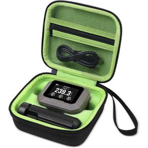 Carrying Case for Garmin Xero C1 Pro Chronograph Ballistic Range Shooting, Custom-Insert Storage Holder with Mesh Pocket for USB Cable, Charging Adapter (Green)
