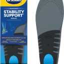 Dr. Scholl's Stability Support Insoles, Flat Feet & Overpronation Low Arch Support, Improves Balance & Stability, Motion Control, Trim Inserts to Fit Shoes, Men's Size 8-14