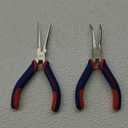 WORKPRO 2-Piece 6" Mini Needle Nose Pliers Set(Smooth Jaw), Long Nose Pliers, Bent Nose Pliers with Comfort Grip Handles, Jewelry Plier For Wire Wrapping, Handmade Craft, Jewelry Making Supplies