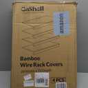 Wire Shelf Covers, Bamboo Wire Rack Covers for Pantry, Closet (4pcs, 24" W x 16" D)