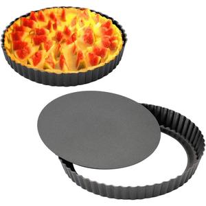 Gutsdoor Tart Pan 12 Inch with Removable Bottom Quiche Pan Nonstick Round Pie Pans for Baking Kitchen