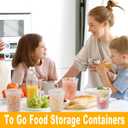 50 Pack 32oz Plastic Deli Food Storage Containers, Clear Soup Containers With Leakproof Lids, Meal Prep Containers, Microwave Dishwasher Freezer Safe