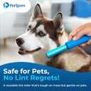 PetLovers EzRoll Reusable Lint Roller - Sticky for Life & Multi-Purpose Pet Hair, Dust, & Lint Remover for Clothing, Upholstery, & Cars - Sustainable, Washable & Efficient (Travel Size)