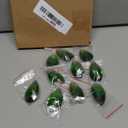 PATIKIL K9 Crystal Pendants Teardrop Beads, 10 Pack 38mm Chandelier Prisms Parts Hanging Beads DIY Lamp for Arts Crafts Decoration, Green