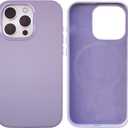 Vegan Leather Magnetic Case for iPhone 15 Pro Max 6.7" (Lavender)