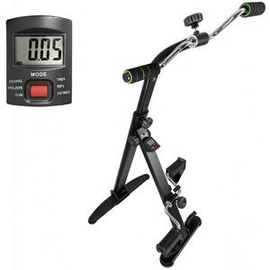 Adjustable Pedal Exerciser for Seniors, Upright Arm and Leg Exercise Bike for Home Physical Therapy, Sit-Down Recumbent Cycle with LCD Display & Chrome Handlebars for Joint Mobility
