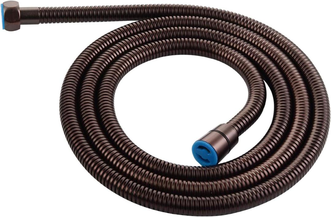 Angle Simple Handheld Shower Hose Replacement G 1/2 Thread Type, Stainless Steel Flexible Shower Head Hose Extra Long, 79 Inches, Oil Rubbed Bronze
