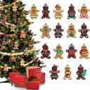 5 x Christmas Decorations Tree Hanging Double Sided Plastic Christmas Tree Decorations 24pcs Winter Themed Merry Christmas Party Ornaments Hanging Sign Photo Prop for Holiday Xmas Decor