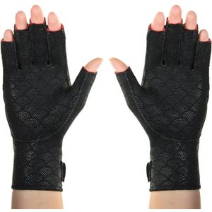 thermoskin Premium Arthritic Gloves, Temporary relief from arthritis of the hand, Black, X-Large