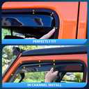 Nilight in-Channel Rain Guards Compatible with Mazda CX-5 2017-2025, Light Smoky Blue Vent Visors, Durable Window Deflectors for Fresh Air Circulation, 4PCS