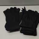 Evridwear Men Moisturizing Cotton Gloves with Touchscreen Fingertips for Eczema Beauty Cosmetic Dry Hands Sensitive Irritated Skin Therapy Overnight Bedtime, 6 Pairs, Lightweight-Black, XS